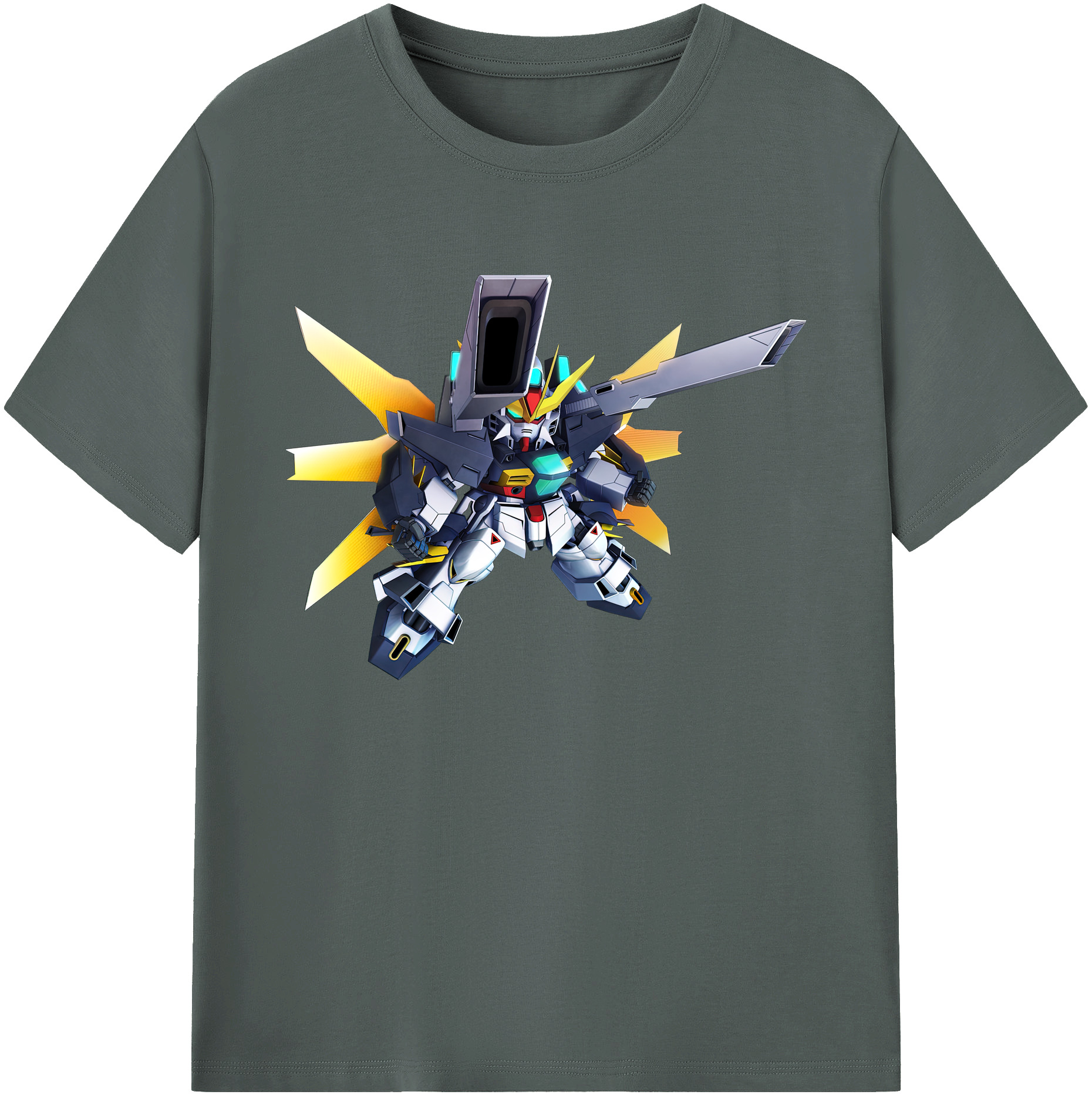 （画像用） 機動戦士ガンダム Mobile Suit Gundam 綿100％ メンズ半袖Tシャツ｜肌触りやわらか＆通気性